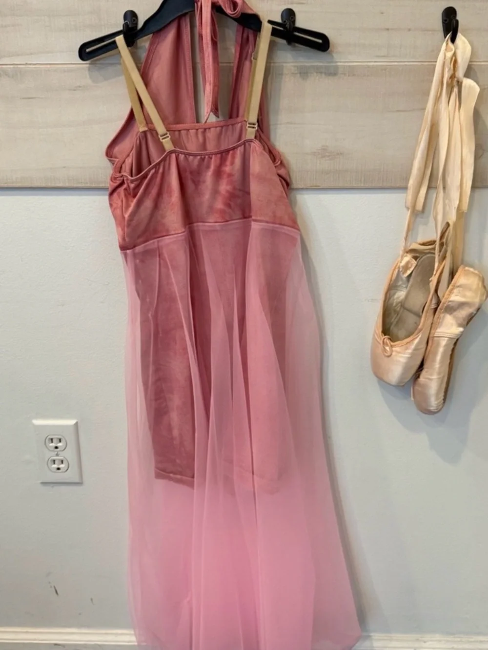 Revolution Dancewear Let Her Go pink halter lyrical dance costume, small